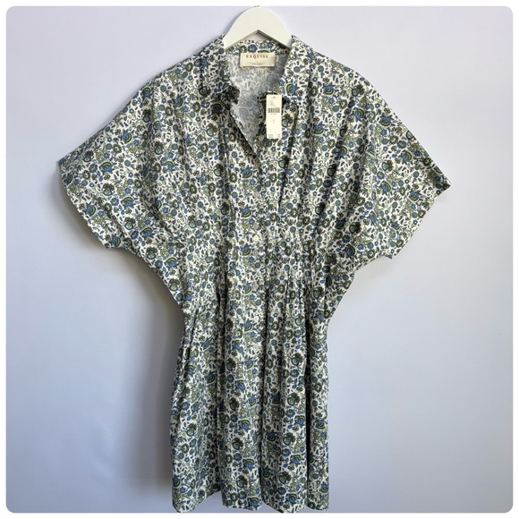 NWT Anthropologie The Tobie Mini Shirt Dress by Exquise All-Over-Floral - Picture 10 of 12